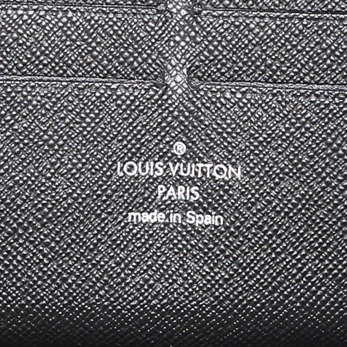 Portafogli Louis Vuitton Organizer in tela a scacchi grigio Graphite e pelle nera - Detail D3