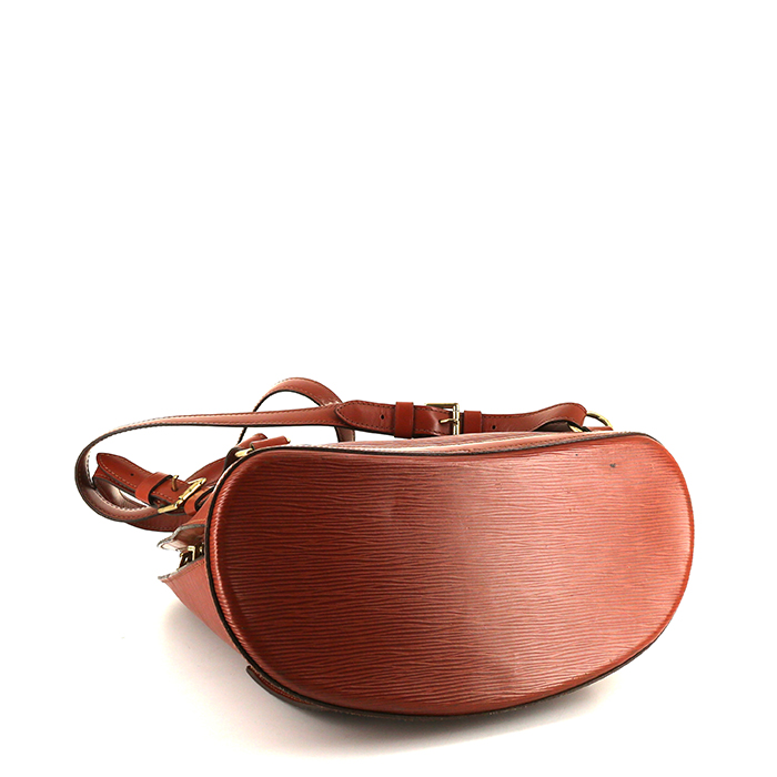 Sac à dos Louis Vuitton Gobelins - Backpack en cuir épi marron - Detail D4