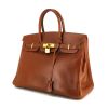Hermes Birkin 35 cm handbag in cognac box leather - 00pp thumbnail