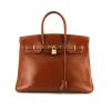 Hermes Birkin 35 cm handbag in cognac box leather - 360 thumbnail