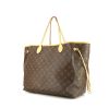 Louis Vuitton Neverfull large model shopping bag in brown monogram canvas and natural leather - 00pp thumbnail