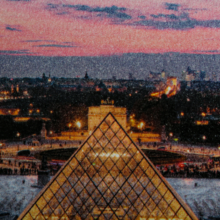 JR (Né en 1983), JR au Louvre, 29 mars 2019, 19h45 - 2021 - Detail D1