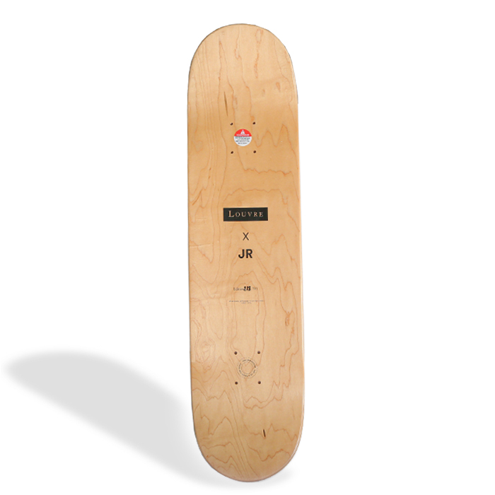 JR x The Skateroom, "La pyramide, 19 juin 2016", triptyque de skateboards sérigraphiés, numérotés et estampillés, certificat d'authenticité, de  2019