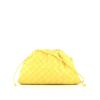 Borsa/pochette Bottega Veneta Pouch in pelle intrecciata gialla - 360 thumbnail