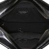 Borsa a tracolla Chanel Gabrielle Collection Paris-Hamburg in lana blu marino con motivo e pelle nera - Detail D3 thumbnail
