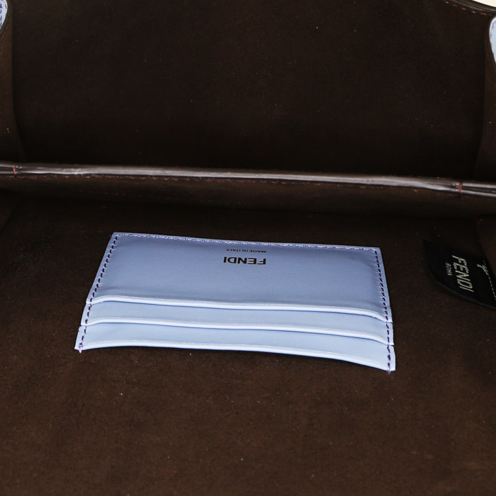 Sac bandoulière Fendi Baguette en cuir bleu - Detail D3