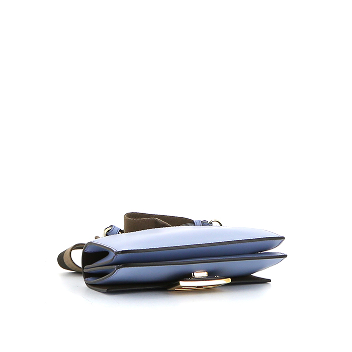 Borsa a tracolla Fendi Baguette in pelle blu - Detail D5
