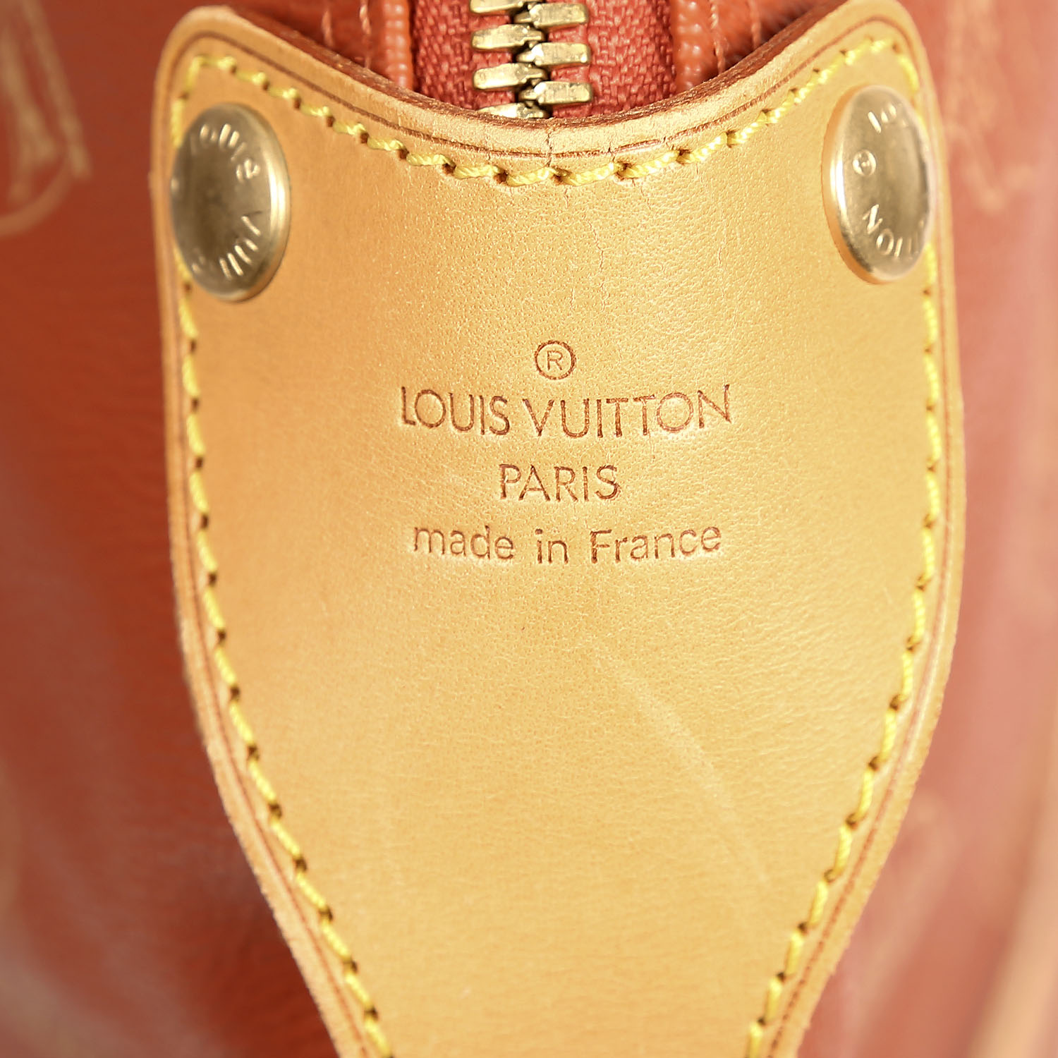 Porte-habits Louis Vuitton America's Cup en toile monogram rouge et cuir naturel - Detail D8