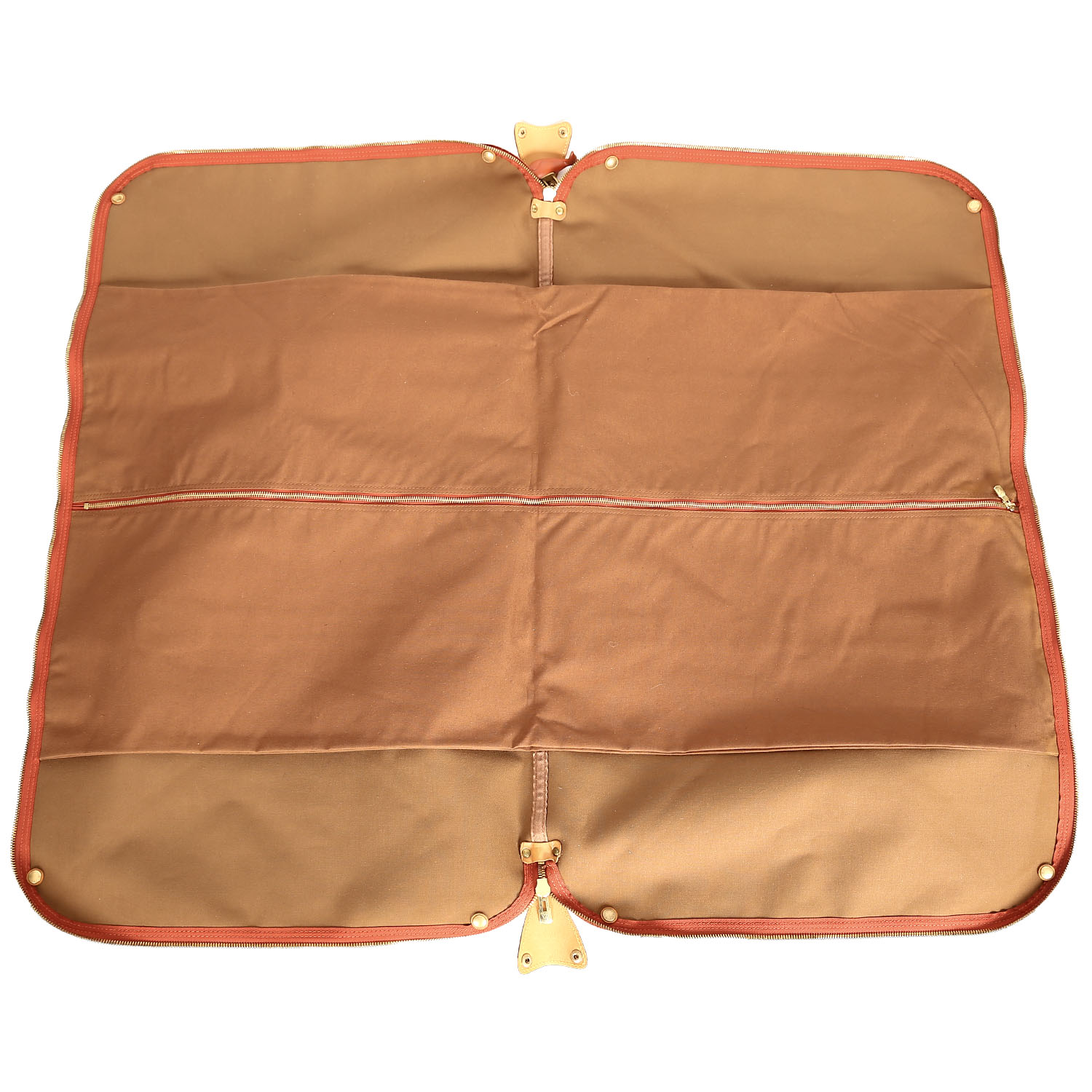 Porte-habits Louis Vuitton America's Cup en toile monogram rouge et cuir naturel - Detail D9