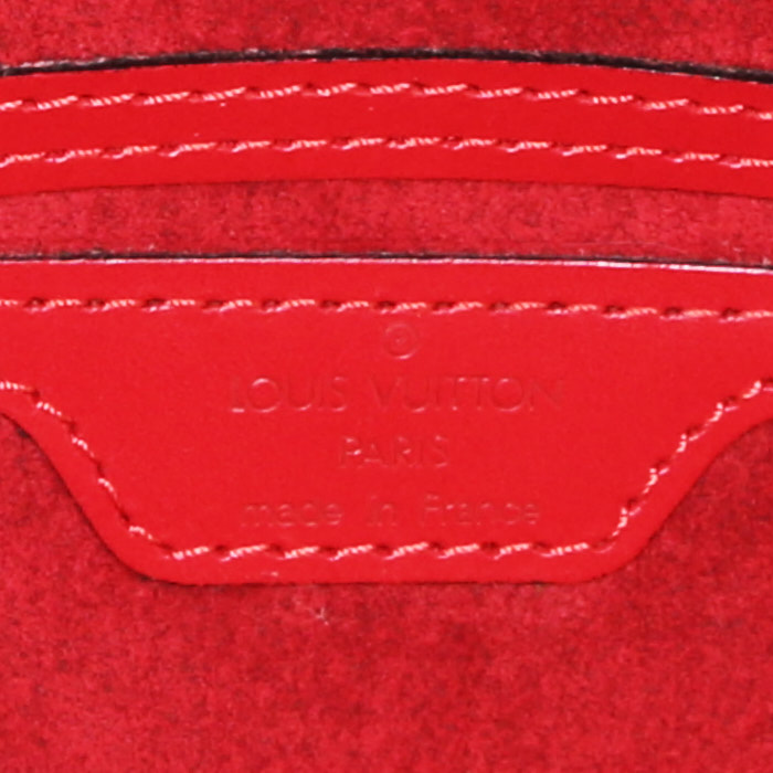Louis Vuitton Soufflot handbag in red epi leather - Detail D3