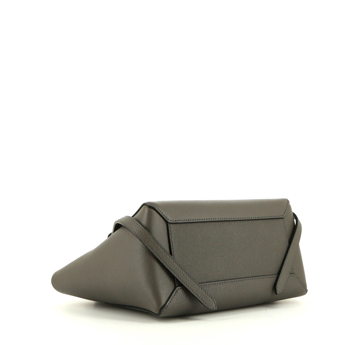 Celine Belt Micro handbag in grey leather - Detail D5