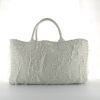 Shopping bag Bottega Veneta in pelle intrecciata bianca - 360 thumbnail