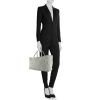 Bottega Veneta shopping bag limited edition Cabat in white intrecciato leather - Detail D1 thumbnail