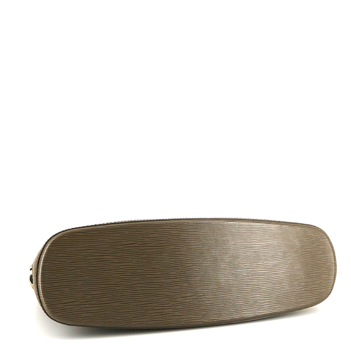 Borsa Louis Vuitton Lussac in pelle Epi color talpa - Detail D4