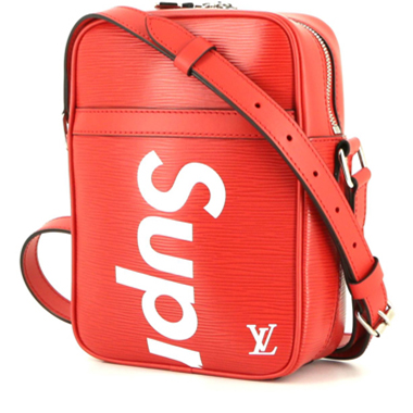 Louis Vuitton Danube x Supreme shoulder bag in red and white epi leather