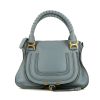 Chloé Marcie handbag in blue grained leather - 360 thumbnail