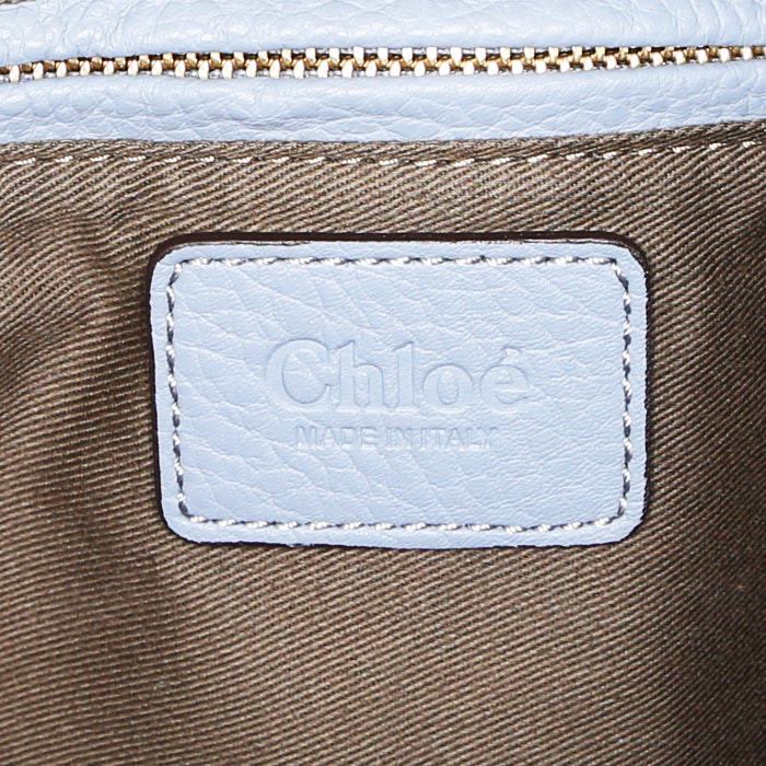 Borsa Chloé Marcie in pelle martellata blu - Detail D4