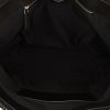 Saint Laurent Cabas YSL shopping bag in black raphia and black leather - Detail D2 thumbnail