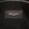 Saint Laurent Cabas YSL shopping bag in black raphia and black leather - Detail D3 thumbnail