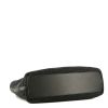 Saint Laurent Cabas YSL shopping bag in black raphia and black leather - Detail D4 thumbnail