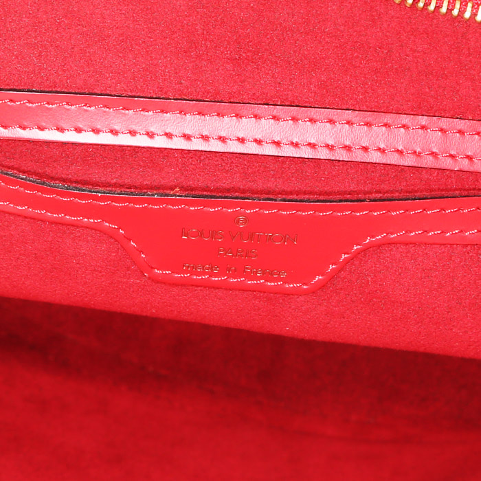 Bolso de mano Louis Vuitton Saint Jacques modelo pequeño en cuero Epi rojo - Detail D3
