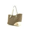Shopping bag Gucci in tela "sûpreme GG" beige e pelle bianca - 00pp thumbnail