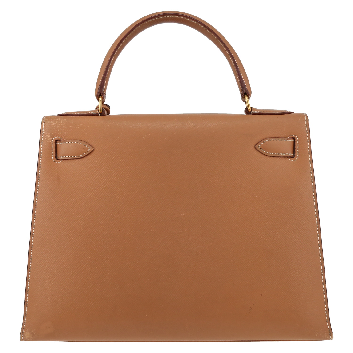 Hermès  Kelly 28 cm handbag  in gold epsom leather - Detail D7