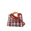Fendi Runaway shoulder bag in red, white and black canvas and red leather - 00pp thumbnail