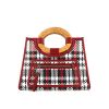 Fendi Runaway shoulder bag in red, white and black canvas and red leather - 360 thumbnail