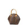 Bolso de mano Louis Vuitton Ellipse modelo pequeño en lona Monogram marrón y cuero natural - 00pp thumbnail