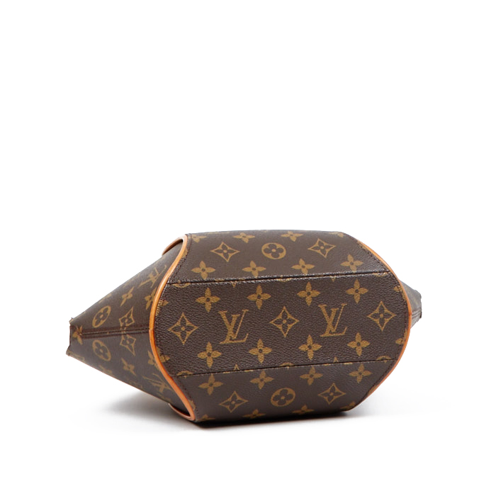 Borsa Louis Vuitton Ellipse modello piccolo in tela monogram marrone e pelle naturale - Detail D3