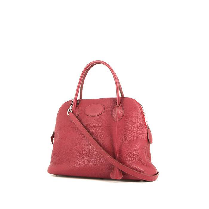 Hermès Bolide 31 cm handbag in red Rubis leather taurillon clémence - 00pp