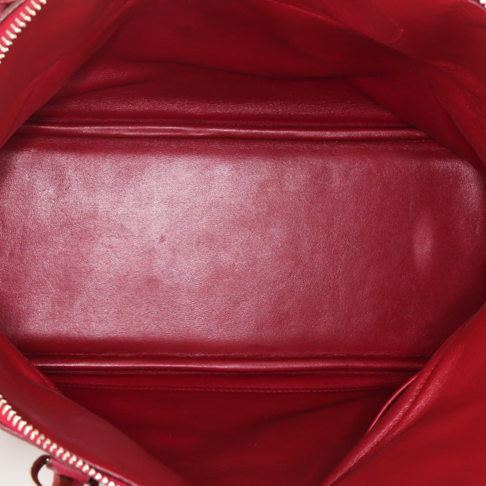Sac à main Hermès Bolide 31 cm en cuir taurillon clémence rouge Rubis - Detail D3