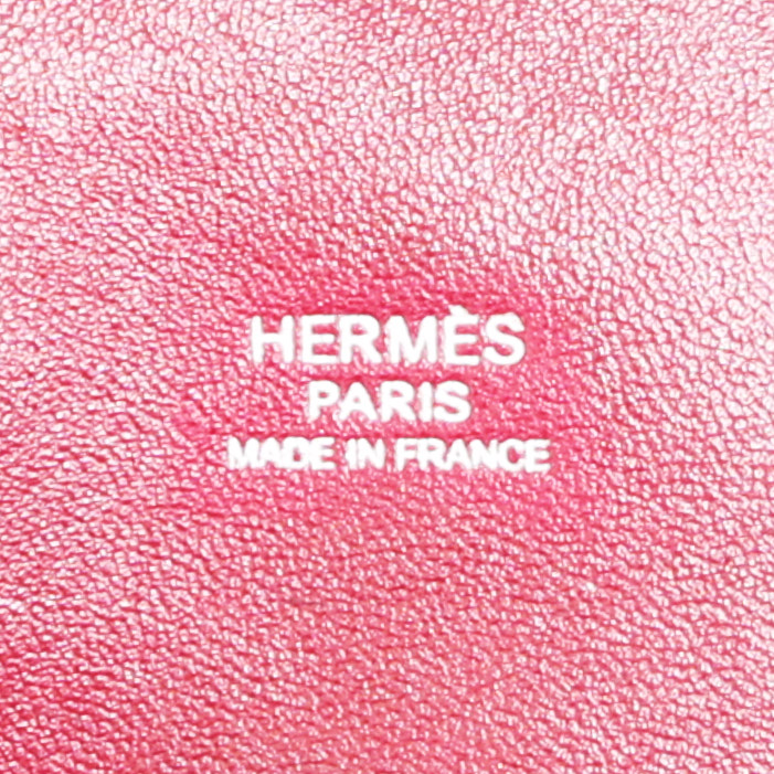 Bolso de mano Hermès Bolide 31 cm en cuero taurillon clémence rojo Rubis - Detail D4