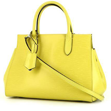 Borsa Louis Vuitton Marly in pelle Epi gialla