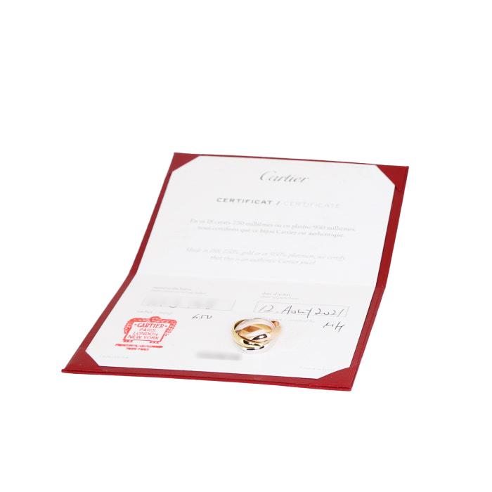 Cartier Trinity medium model ring in 3 golds, size 50 - Detail D2