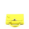 Bolso de mano Hermès Kelly 28 cm en cuero epsom amarillo Lime - 360 Front thumbnail