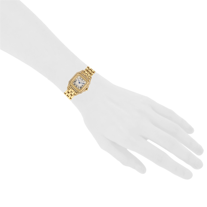 Reloj Cartier Panthère Joaillerie de oro amarillo Ref: 12802 Circa 2000 - Detail D1