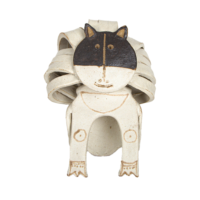 Bruno Gambone, "Lion", sculpture in glazed stoneware, signed, from the 1970/80's - Detail D1