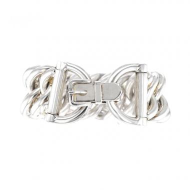 Brazalete flexible Hermès en plata