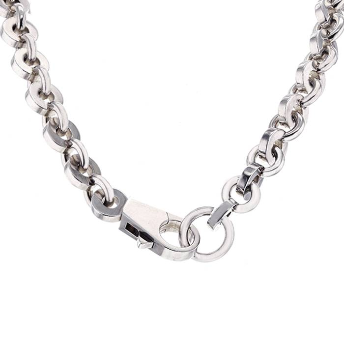 Flexible Hermès Voltige necklace in silver - 00pp
