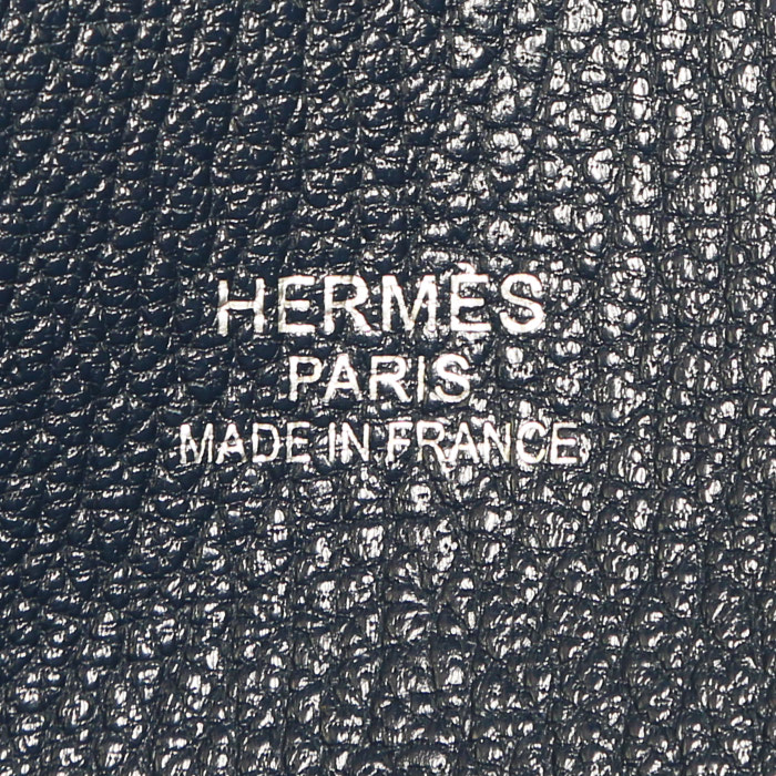 Hermès Jypsiere 37 cm shoulder bag in dark blue togo leather - Detail D3