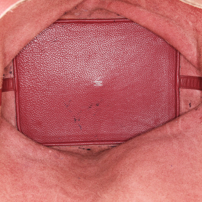 Sac à main Hermes Picotin grand modèle en cuir togo rose - Detail D2