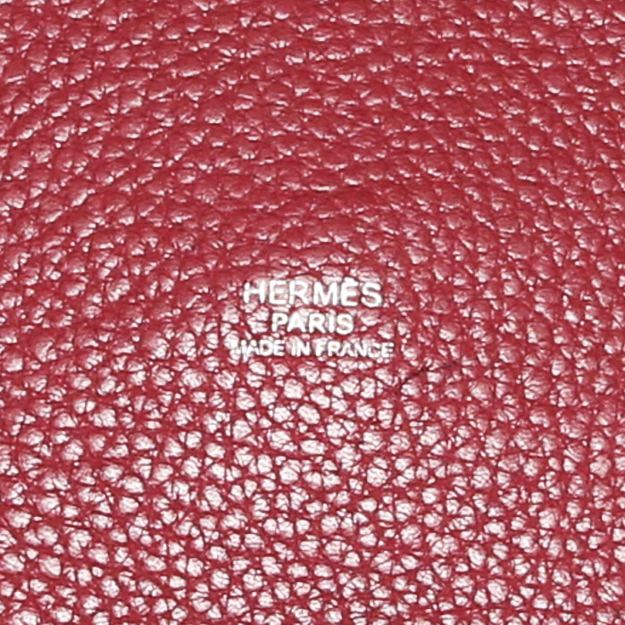 Bolso de mano Hermes Picotin modelo grande en cuero togo rosa - Detail D3