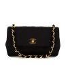 Chanel Mini Timeless shoulder bag in black quilted canvas - 360 thumbnail