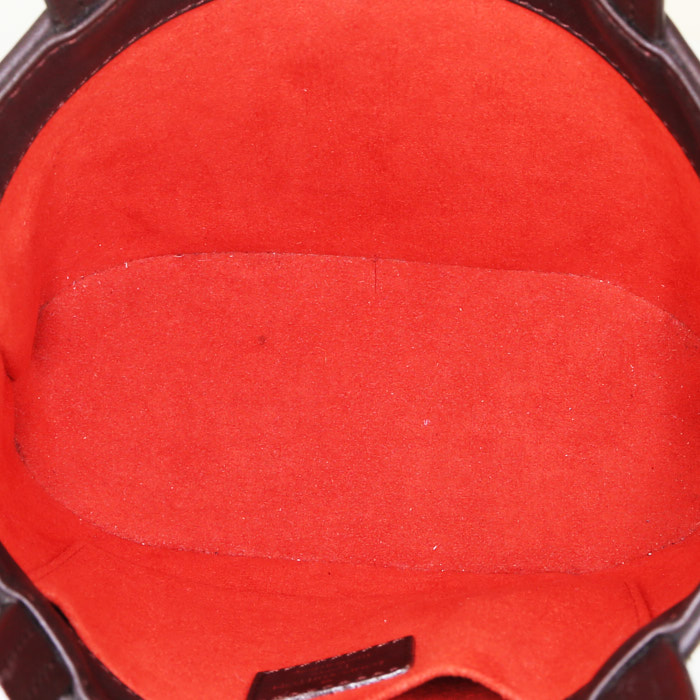 Borsa Louis Vuitton Impala in puledro e pelle marrone - Detail D2