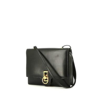 Bolso de mano Hermès  Ex Libris en cuero box negro