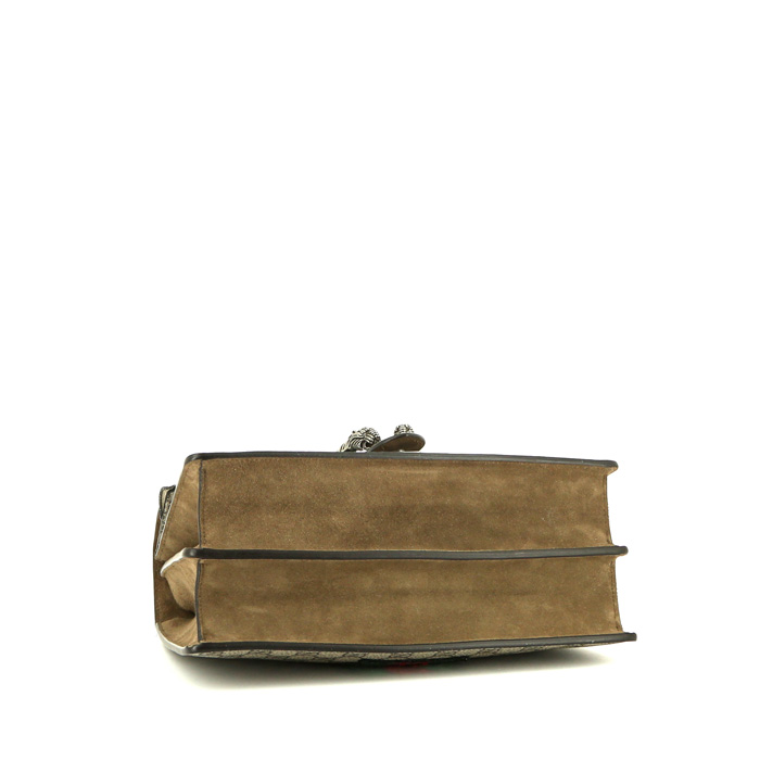 Sac porté épaule ou main Gucci Dionysus en toile monogram enduite beige - Detail D5