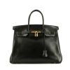 Hermes Birkin 35 cm handbag in black box leather - 360 thumbnail