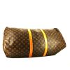 Bolsa de viaje Louis Vuitton Keepall 60 cm en lona Monogram marrón y cuero natural - Detail D4 thumbnail